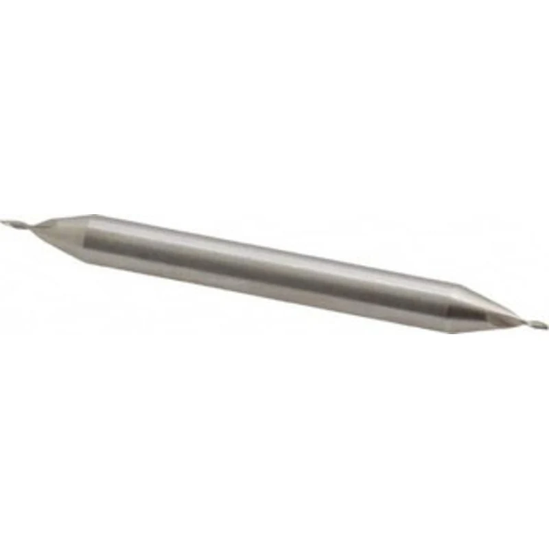 Value Collection 1/32, 3/64 LOC, 3/16 Shank Diam, 2 OAL, 2 Flute, Cobalt Square End Mill Double End, Uncoated, Spiral...